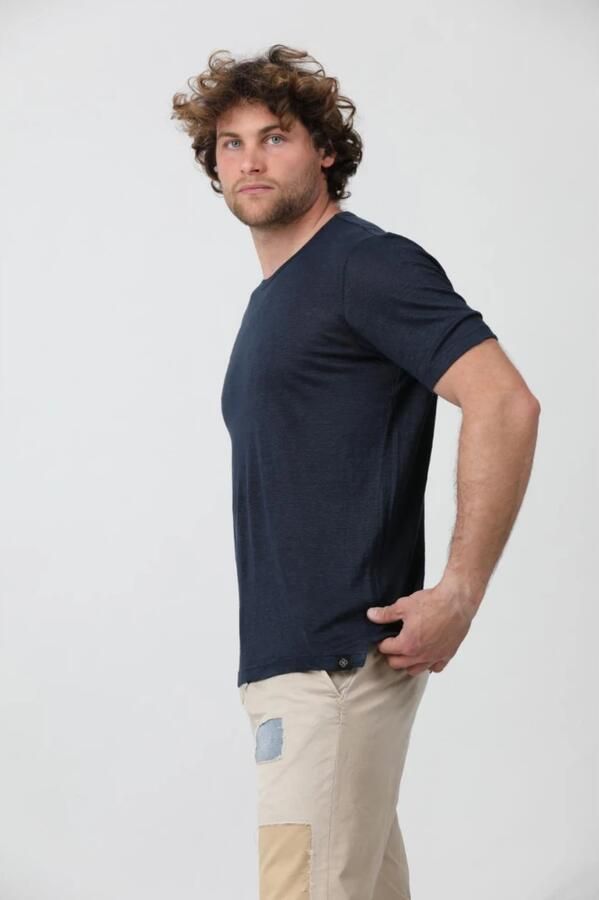 Gran Sasso Klassiek T-shirt met ronde hals Blue Heren - Foto 4