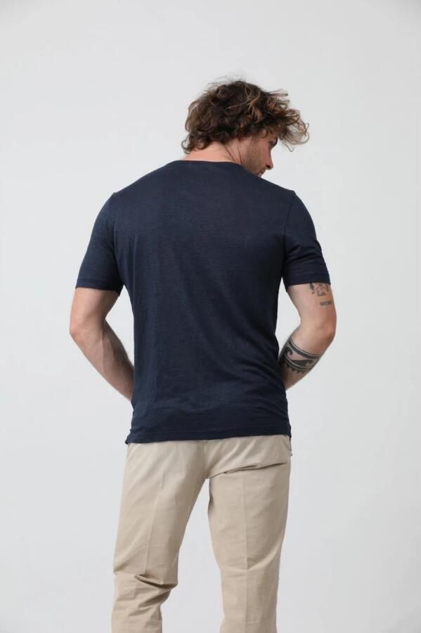 Gran Sasso Klassiek T-shirt met ronde hals Blue Heren - Foto 5