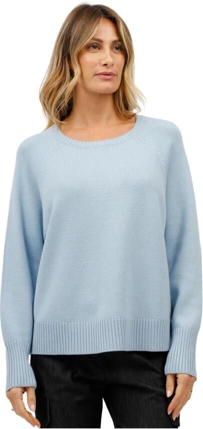 Gran Sasso Ronde hals trui Blue Dames