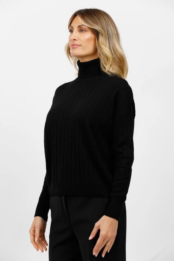 Gran Sasso Tricot coltrui met platte kraag Black Dames - Foto 2
