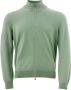 Gran Sasso Groene Katoenen Zip Sweater met Turtleneck Green - Thumbnail 1