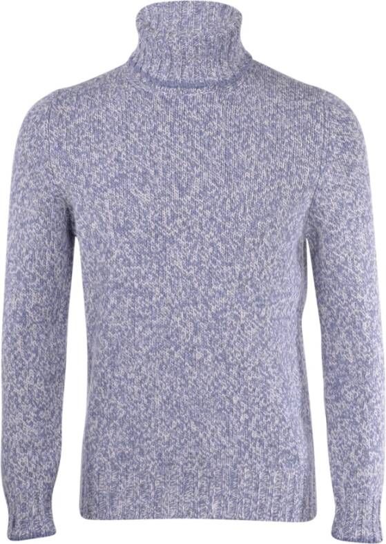 Gran Sasso Heren 5-laags Mouline Wol Coltrui Blauw Heren