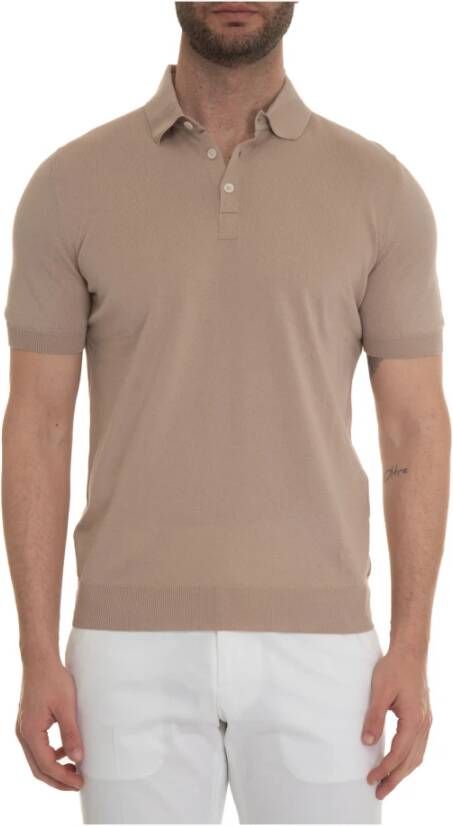 Gran Sasso Jersey polo shirt Beige Heren