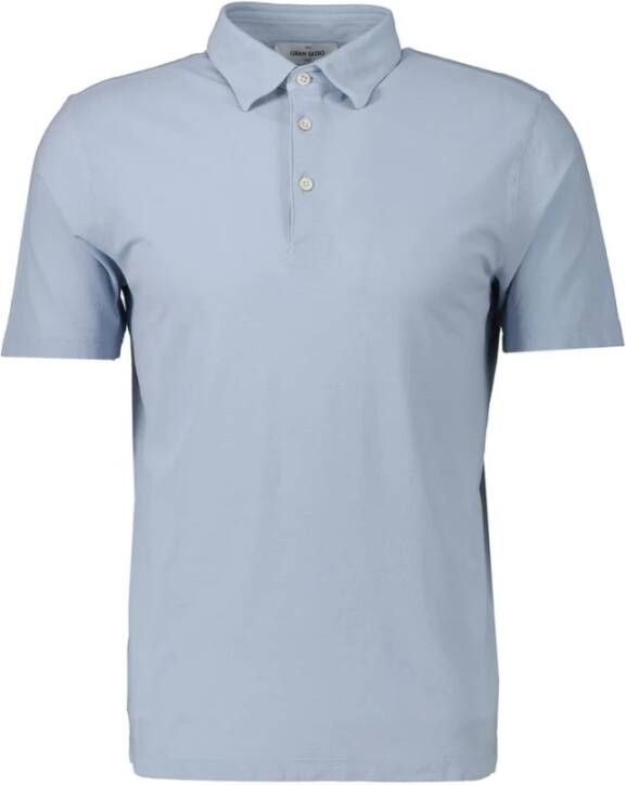 Gran Sasso Lichtblauwe Polo voor Heren Blue Heren