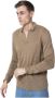 Gran Sasso Polo shirt met lange mouwen Bruin Heren - Thumbnail 1