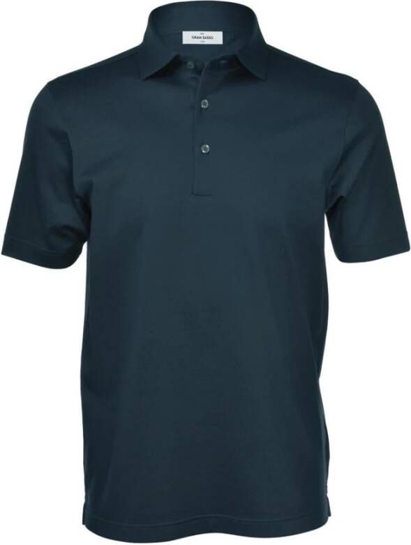 Gran Sasso Polo Shirts Blauw Heren