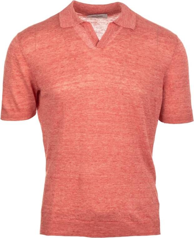 Gran Sasso Polo Shirts Roze Heren