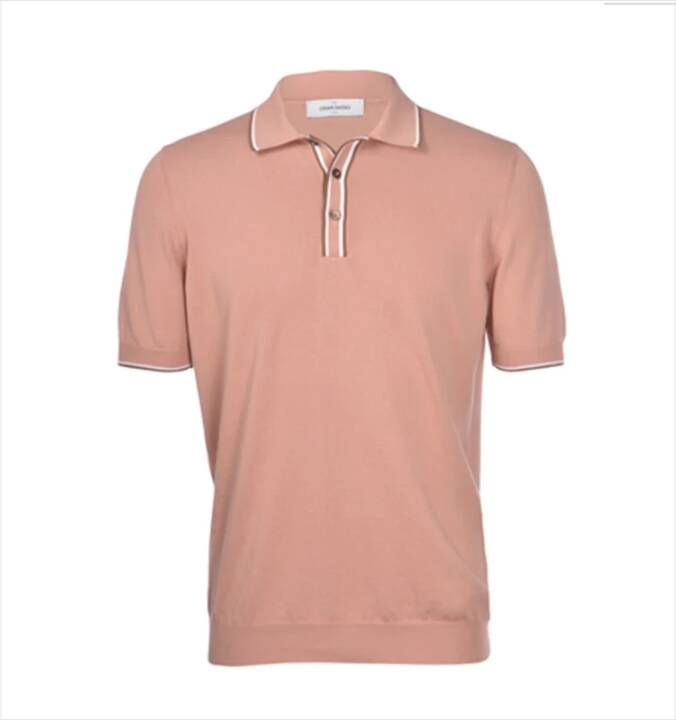 Gran Sasso Polo Shirts Roze Heren