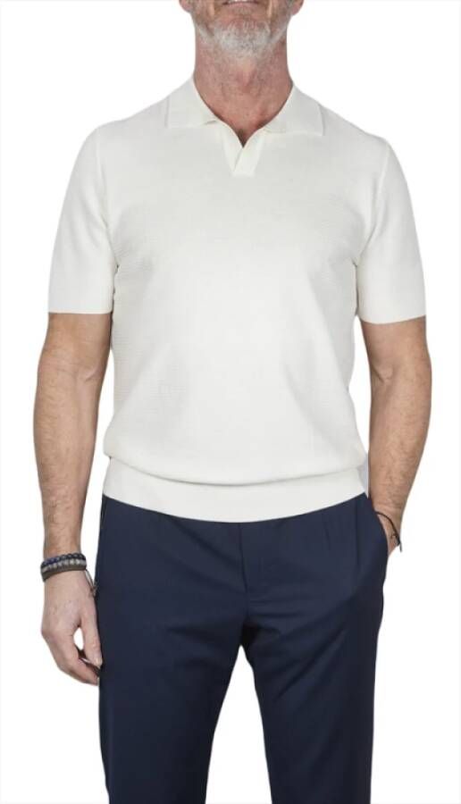 Gran Sasso Polo Shirts Wit Heren