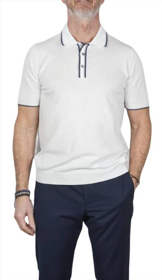 Gran Sasso Polo Shirts Wit Heren