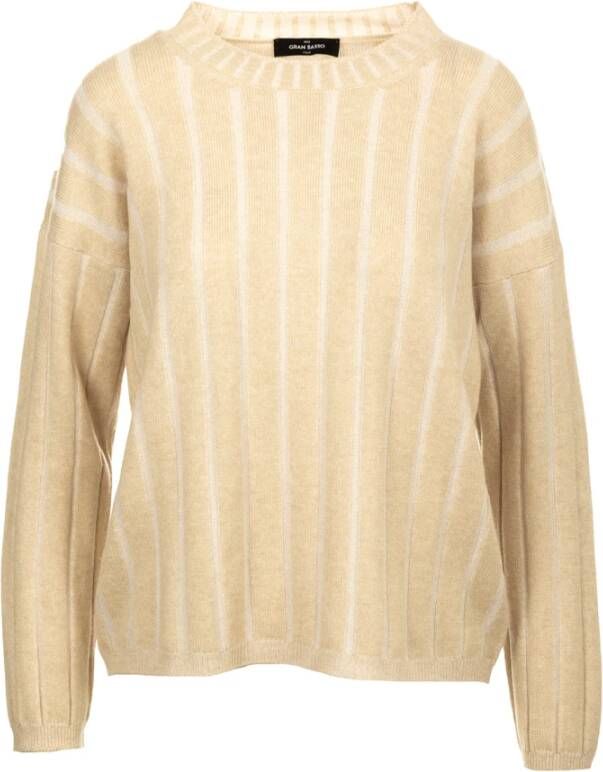 Gran Sasso Ronde hals gekweek Beige Dames