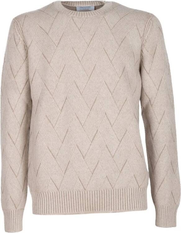 Gran Sasso Round-neck Knitwear Beige Heren