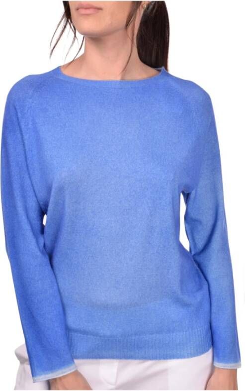 Gran Sasso Round-neck Knitwear Blauw Dames