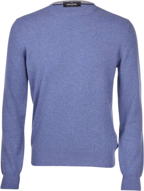 Gran Sasso Round-neck Knitwear Blauw Heren