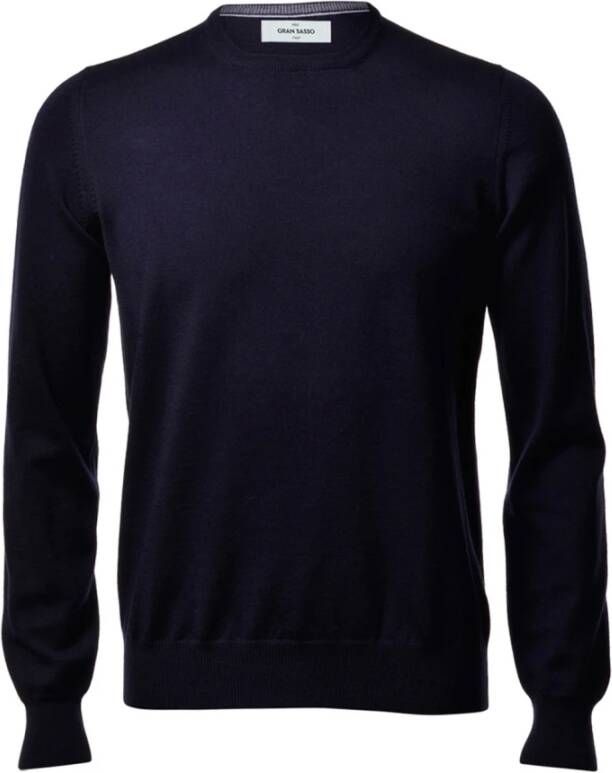 Gran Sasso Round-neck Knitwear Blauw Heren