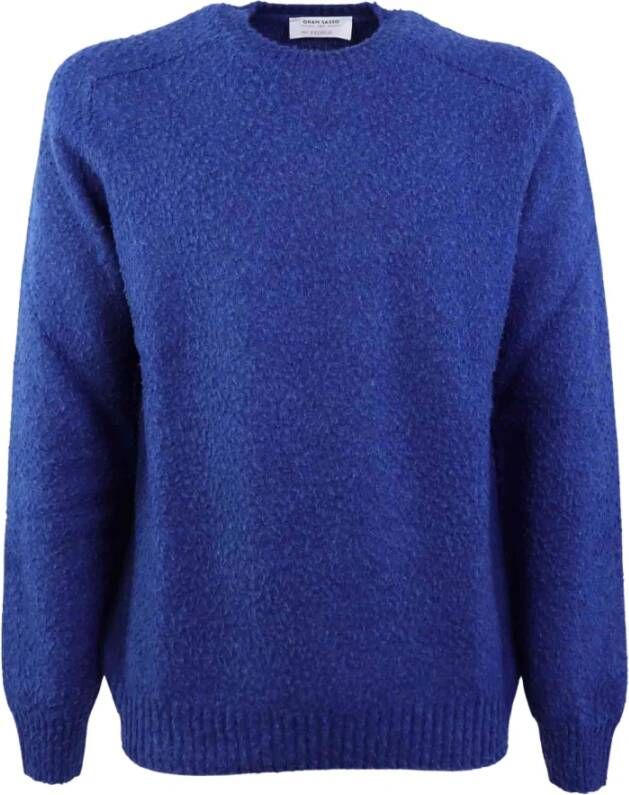 Gran Sasso Round-neck Knitwear Blauw Heren