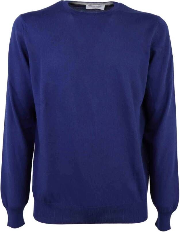 Gran Sasso Round-neck Knitwear Blauw Heren