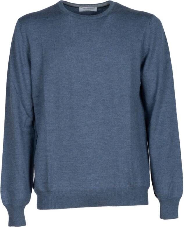 Gran Sasso Round-neck Knitwear Blauw Heren