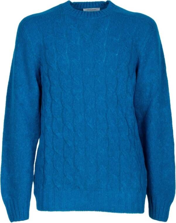Gran Sasso Round-neck Knitwear Blauw Heren