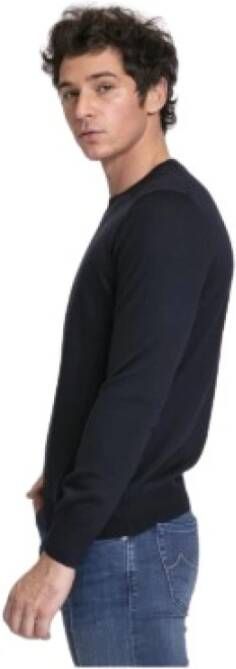 Gran Sasso Round-neck Knitwear Blauw Heren