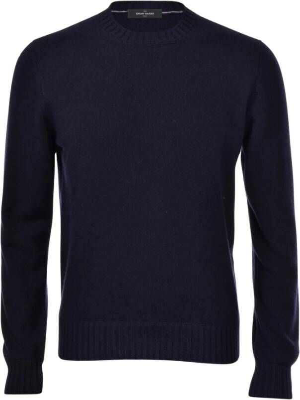 Gran Sasso Round-neck Knitwear Blauw Heren