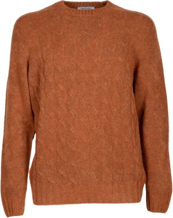 Gran Sasso Round-neck Knitwear Bruin Heren