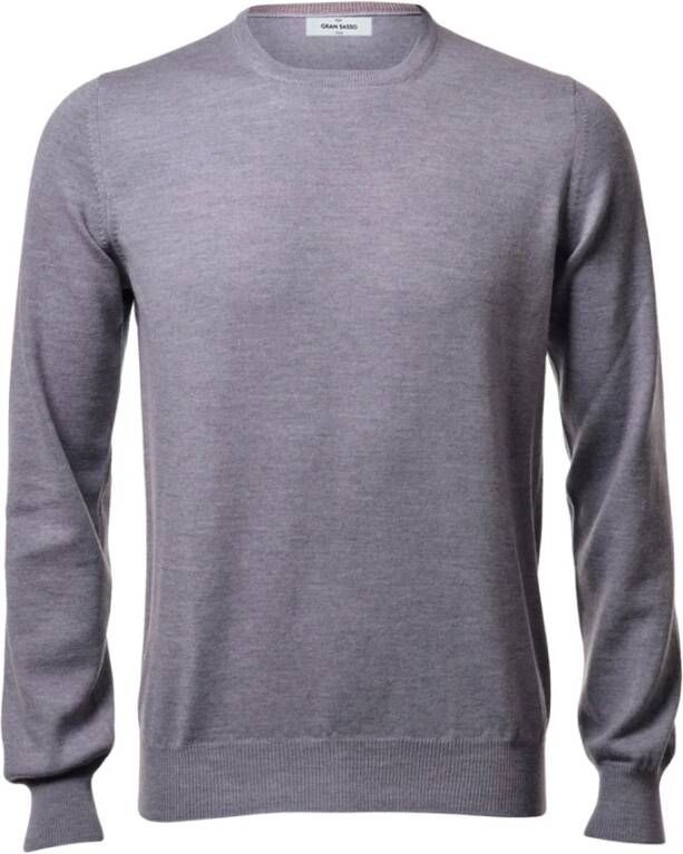 Gran Sasso Round-neck Knitwear Grijs Heren