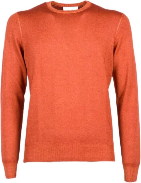 Gran Sasso Round-neck Knitwear Oranje Heren