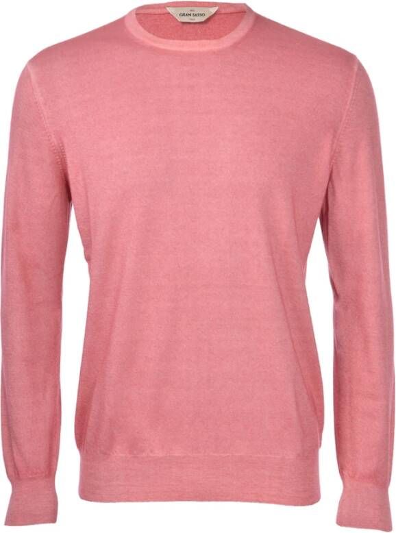 Gran Sasso Round-neck Knitwear Roze Heren