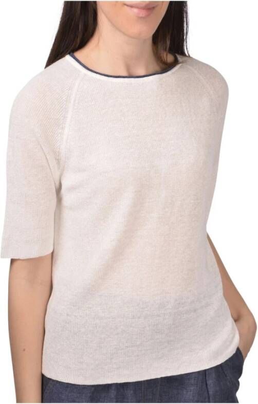 Gran Sasso Round-neck Knitwear Wit Dames