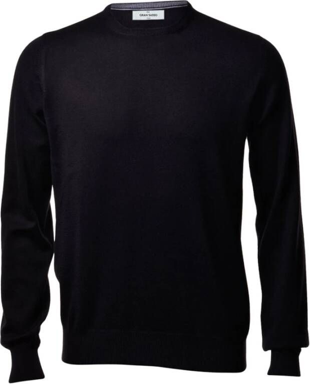 Gran Sasso Round-neck Knitwear Zwart Heren