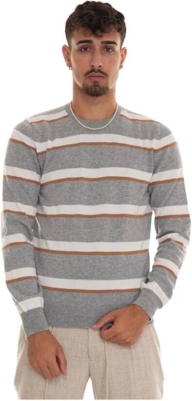 Gran Sasso Rondgebreide Pullover Gray Heren