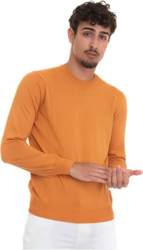 Gran Sasso Round-neck pullover Oranje Heren