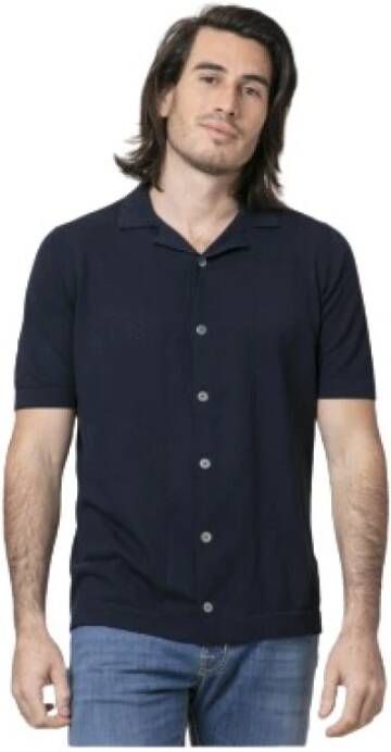 Gran Sasso Shirts Blauw Heren