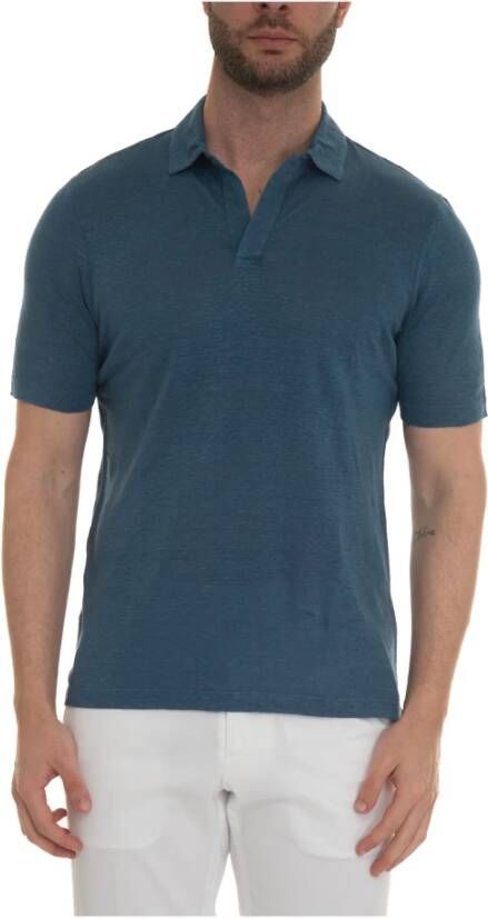 Gran Sasso Short sleeve polo shirt Blauw Heren