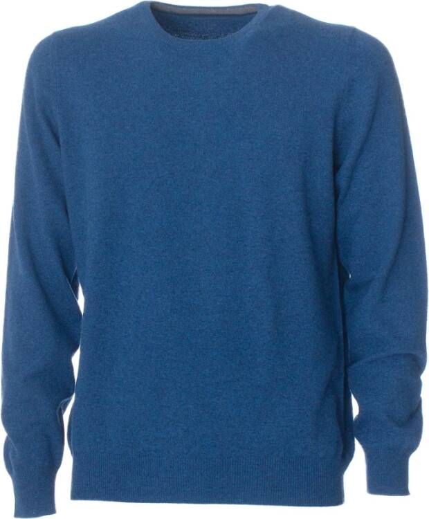 Gran Sasso Slim Fit Wol Kasjmier Trui Blauw Heren