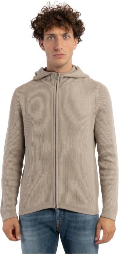 Gran Sasso Sweater met rits Beige Heren
