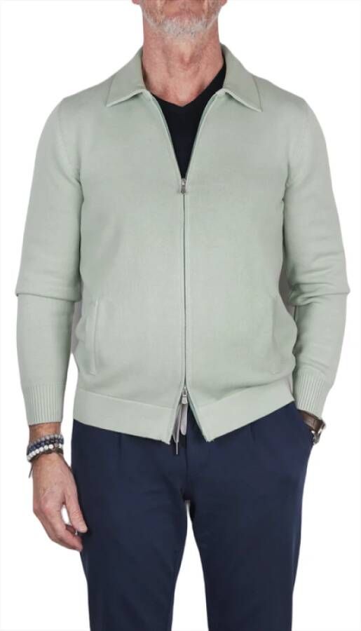 Gran Sasso Sweater met rits Groen Heren