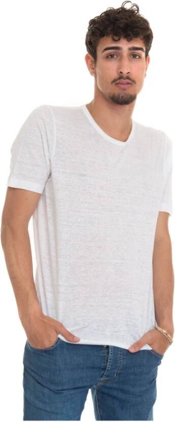 Gran Sasso T-shirt met korte mouwen en rondeek White Heren