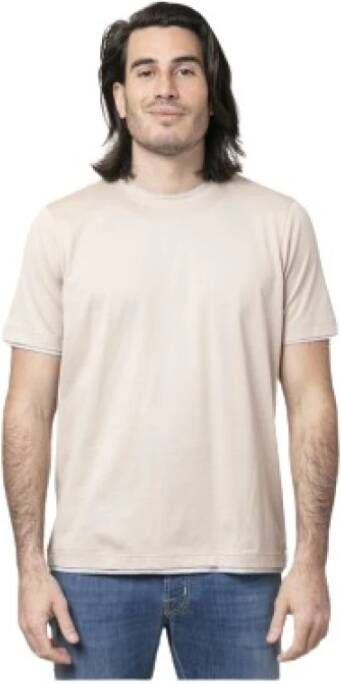 Gran Sasso T-shirt met korte mouwen Beige Heren