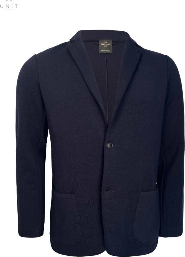 Gran Sasso Travelwool Navy Jas Blauw Heren
