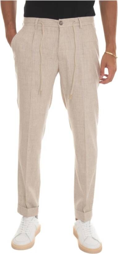Gran Sasso Trousers with lace tie Beige Heren