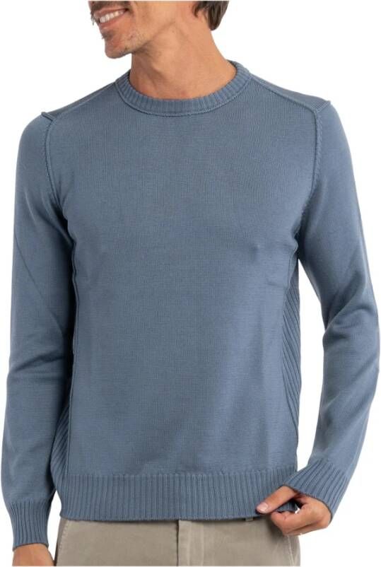 Gran Sasso Trui met ronde hals Blauw Heren
