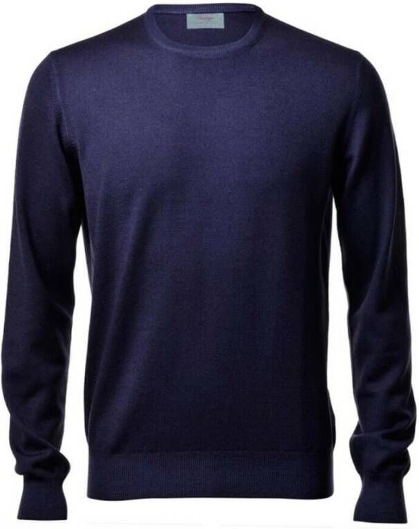 Gran Sasso Trui met ronde hals Blauw Heren