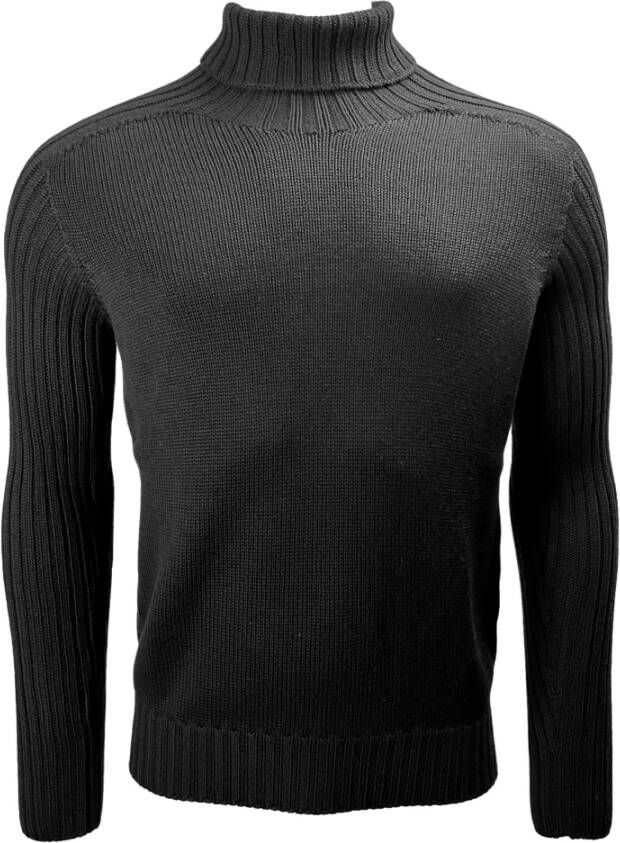 Gran Sasso Rainwool Rollneck Trui Black Heren