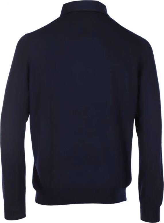 Gran Sasso V-hals gebreide kleding Blauw Heren