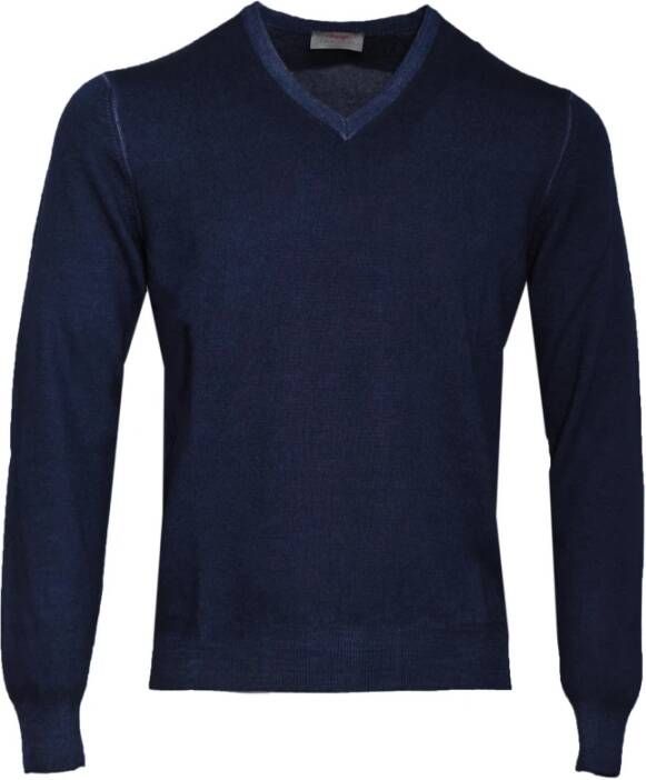 Gran Sasso v-hals trui Blauw Unisex