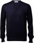 Gran Sasso V-neck Knitwear Blauw Heren - Thumbnail 1