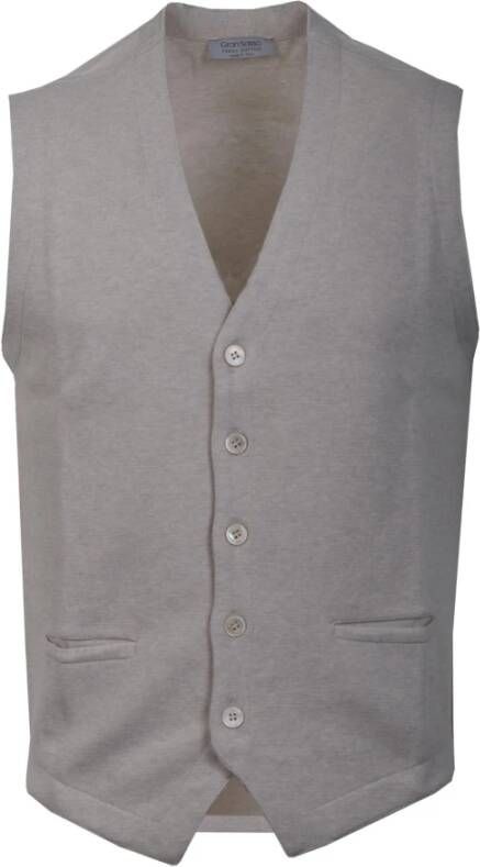 Gran Sasso Vest Beige Heren