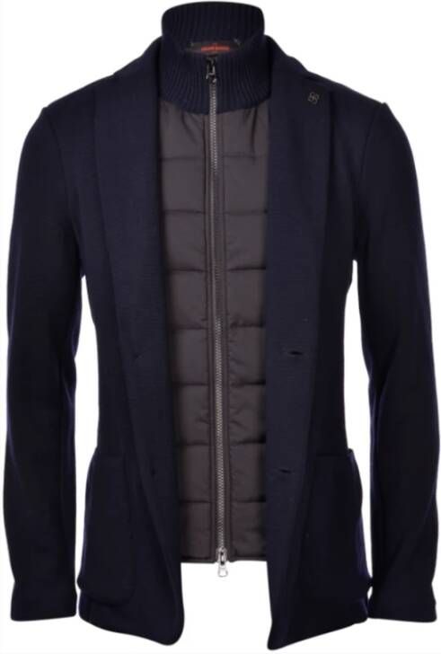 Gran Sasso Waterdichte Wollen Jas met Afneembare Plastron